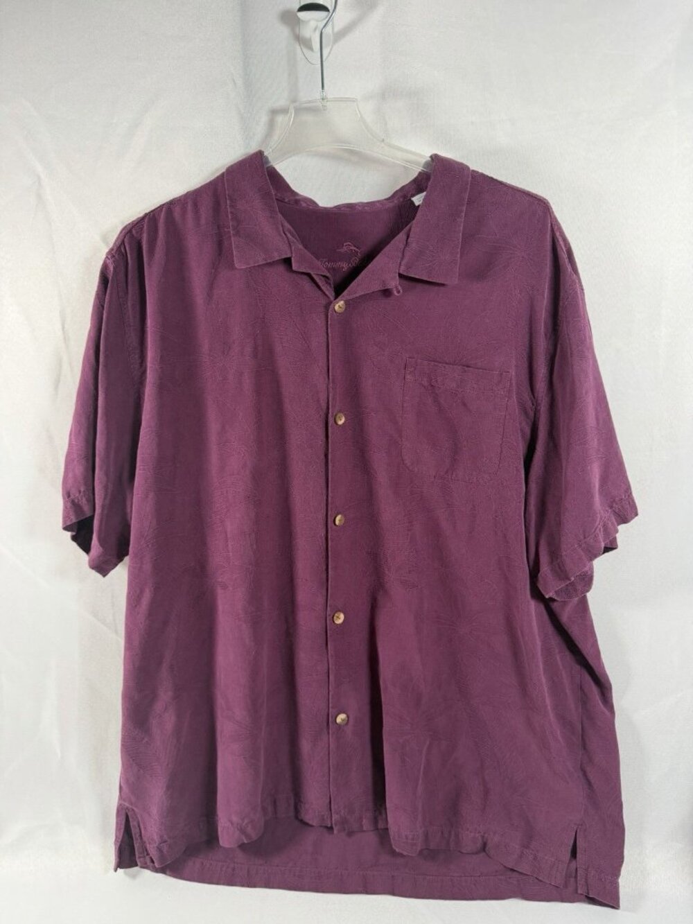 Tommy Bahama Purple Silk Button-Down Shirt Size XXXL